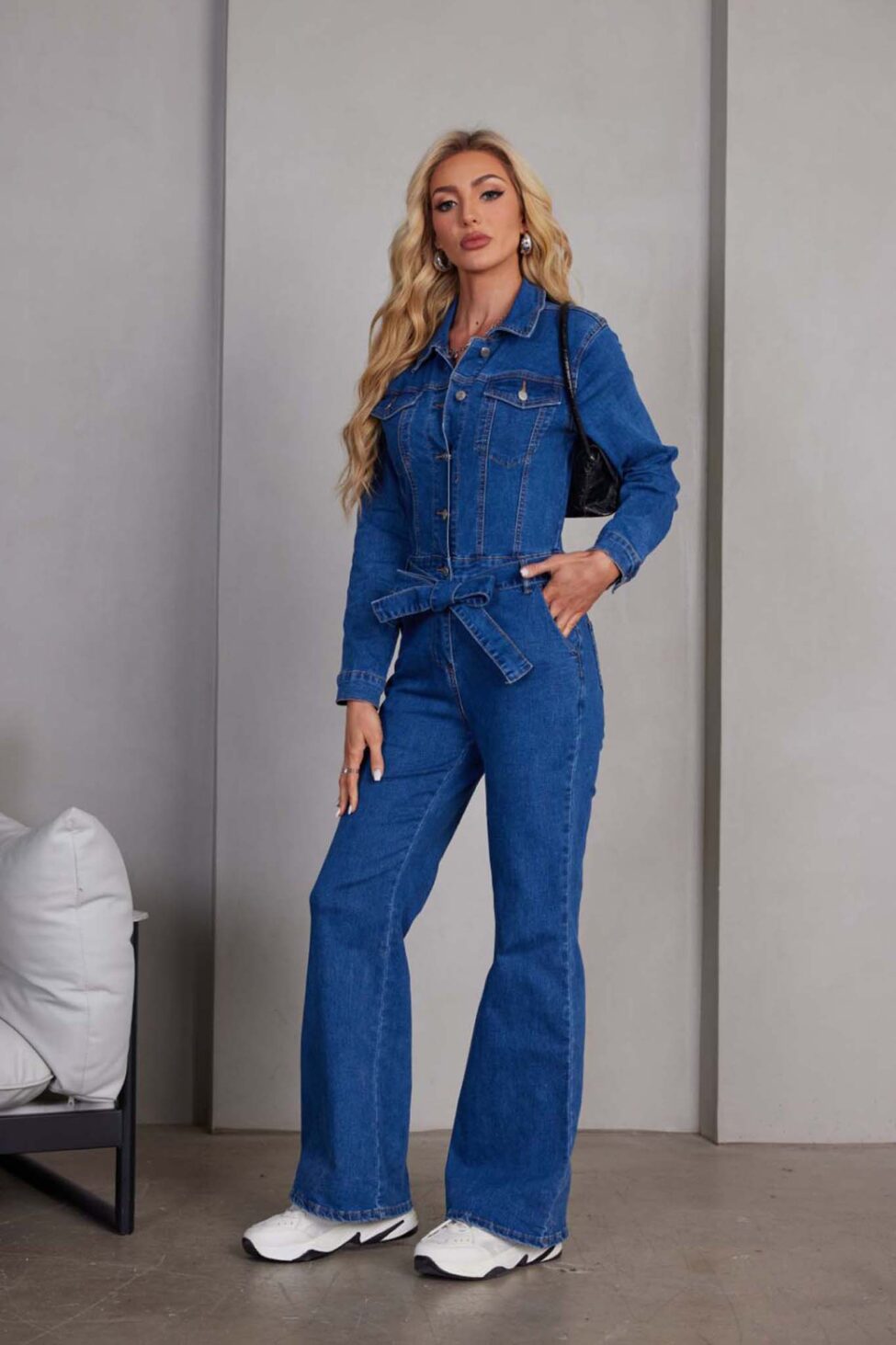 Axellea τζιν ολόσωμη φόρμα μπλε - Image 2