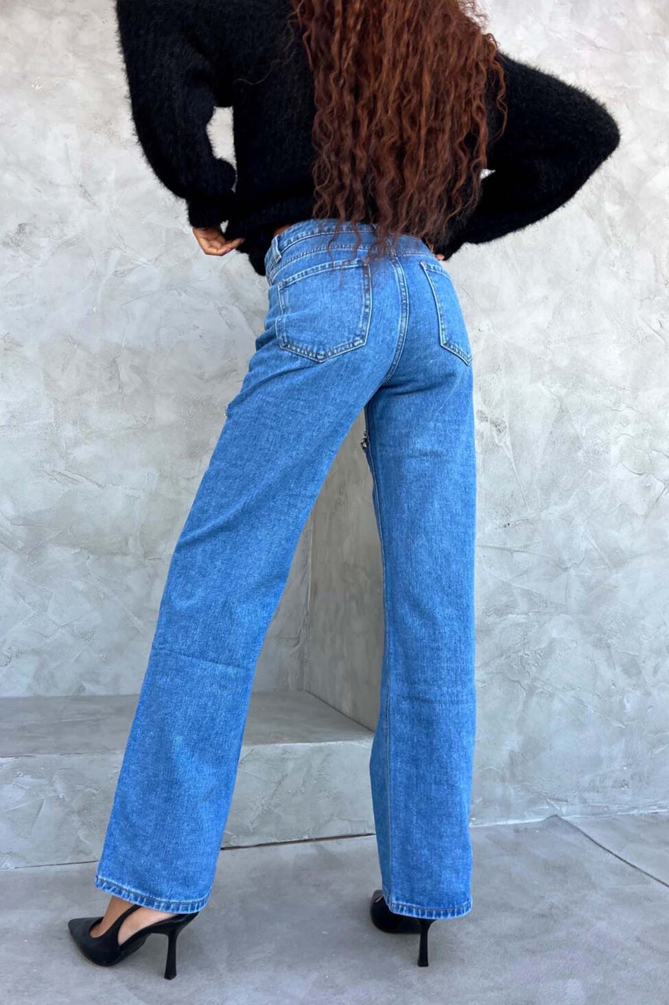 Dahlia τζιν παντελόνι με cut outs μπλε - Image 4