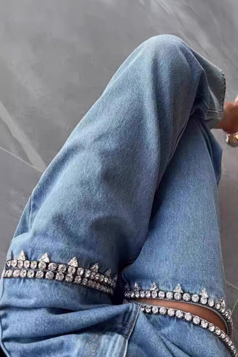 Dahlia τζιν παντελόνι με cut outs μπλε - Image 5