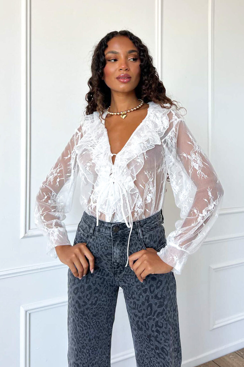 Dardanella κορμάκι με δαντέλα λευκό - Image 2