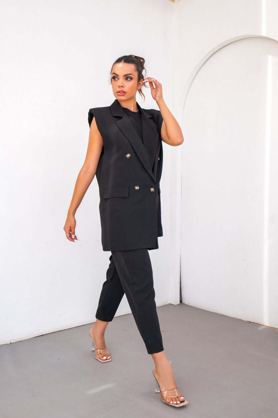 Infect σετ γιλέκο-παντελόνι μαύρο - Image 6