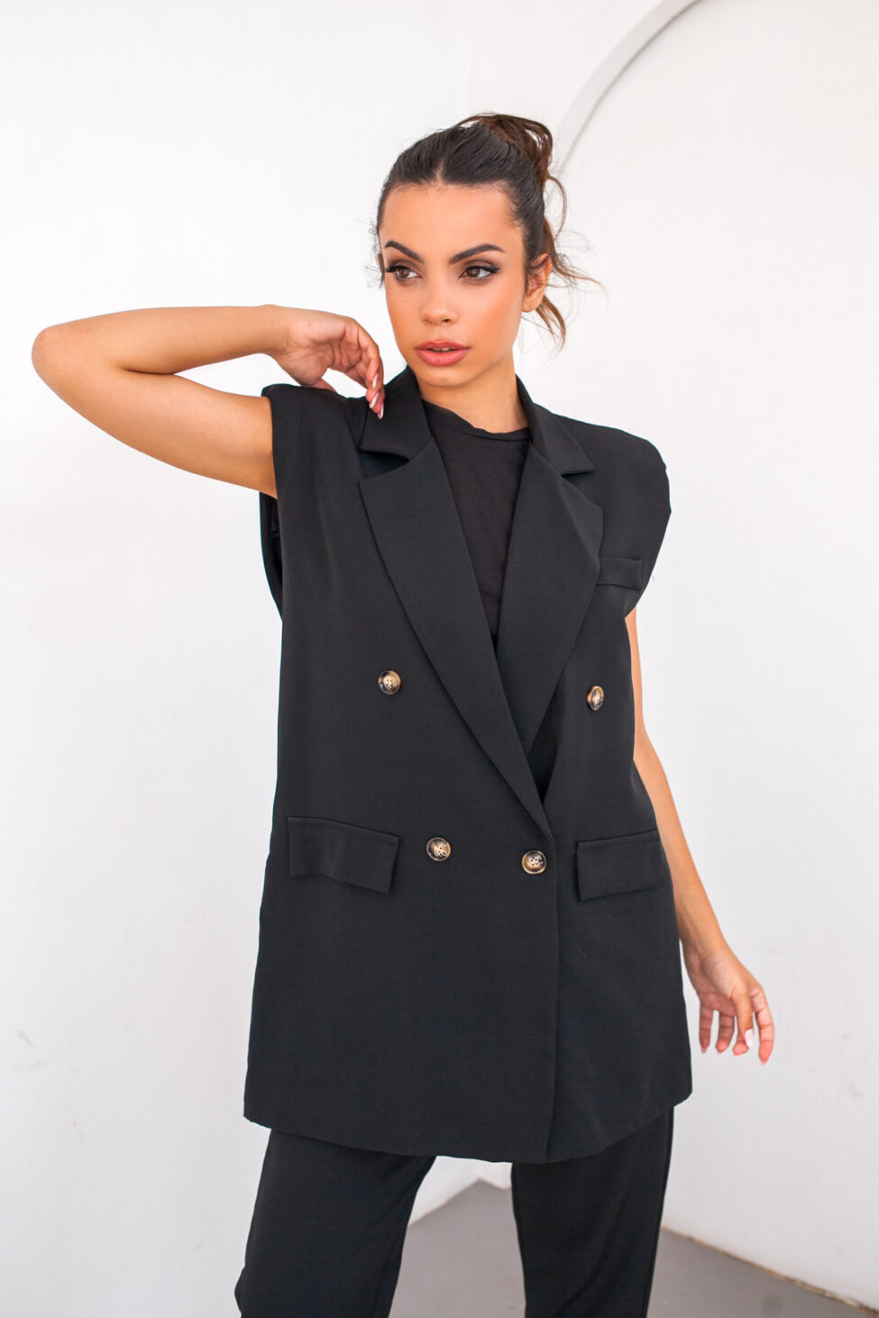 Infect σετ γιλέκο-παντελόνι μαύρο - Image 7