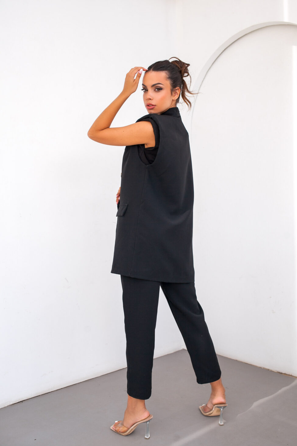 Infect σετ γιλέκο-παντελόνι μαύρο - Image 8