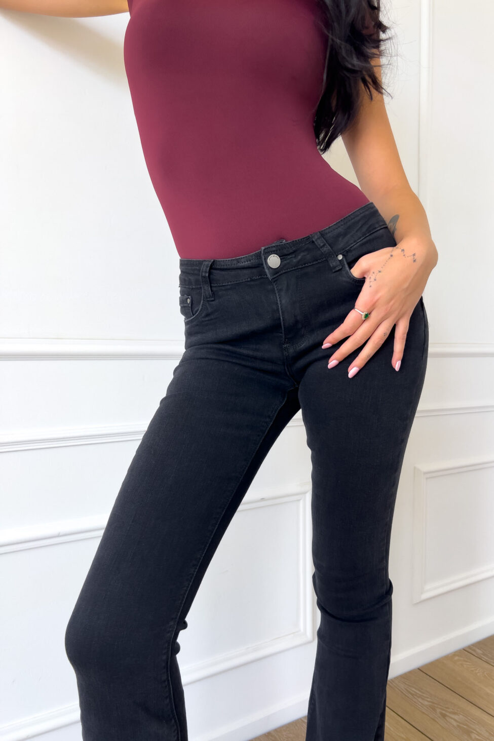 Karrie τζίν παντελόνι μαύρο - Image 3