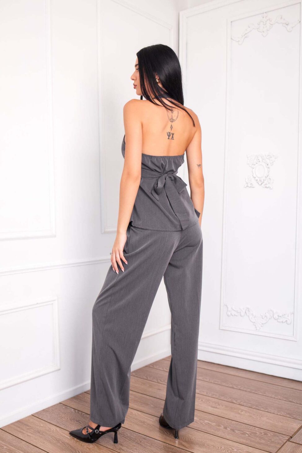 Aeris σετ εξώπλατο γιλέκο-παντελόνι γκρι - Image 3
