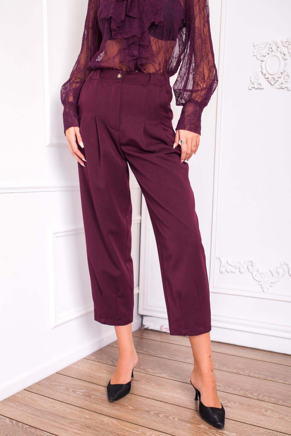 Amores υφασμάτινο παντελόνι μπορντό - Image 2