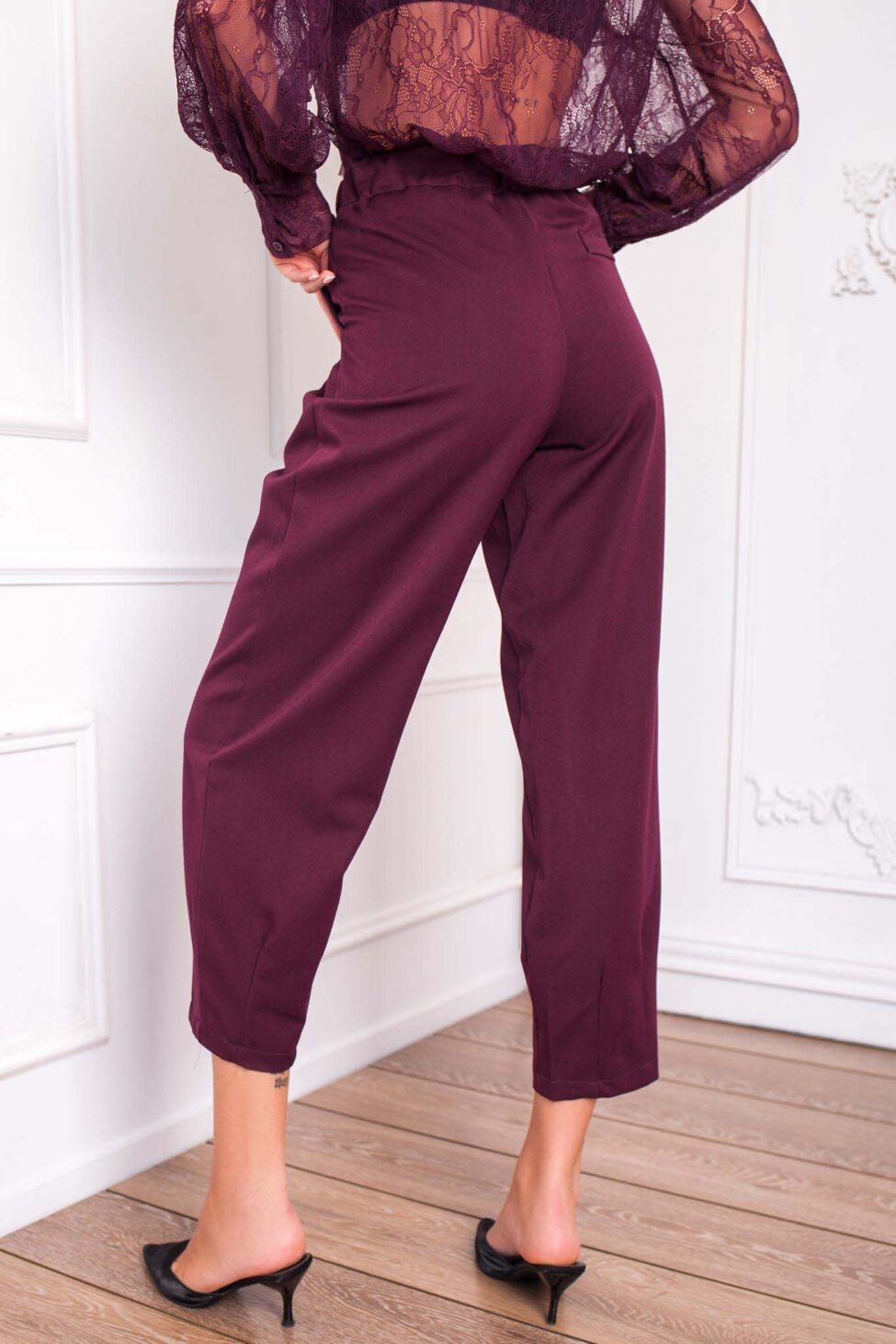 Amores υφασμάτινο παντελόνι μπορντό - Image 3