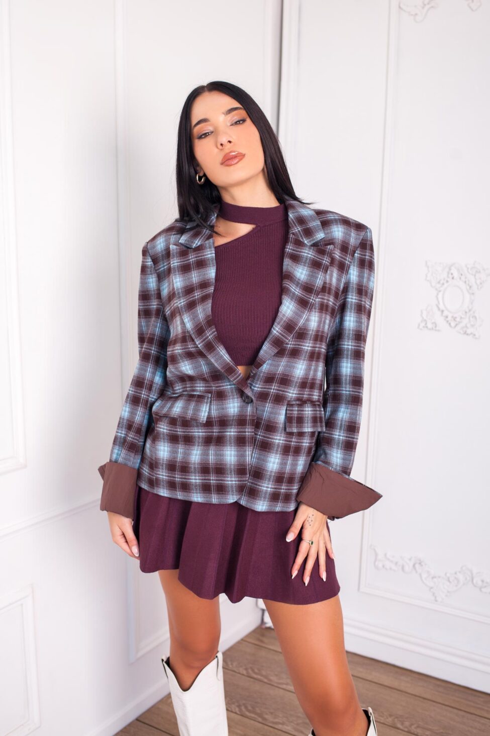 Ankel σακάκι ρίγε καφέ - Image 2