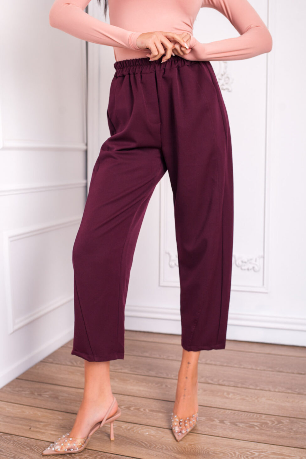 Chen παντελόνι μπορντό - Image 2