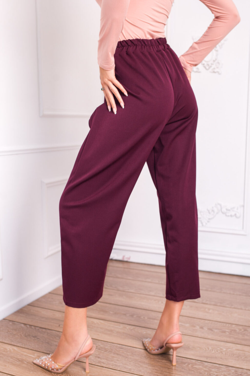 Chen παντελόνι μπορντό - Image 3