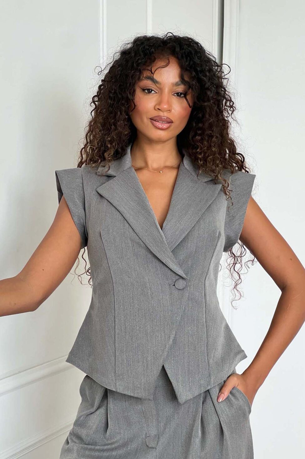 Danny σετ γιλέκο παντελόνι γκρι - Image 3