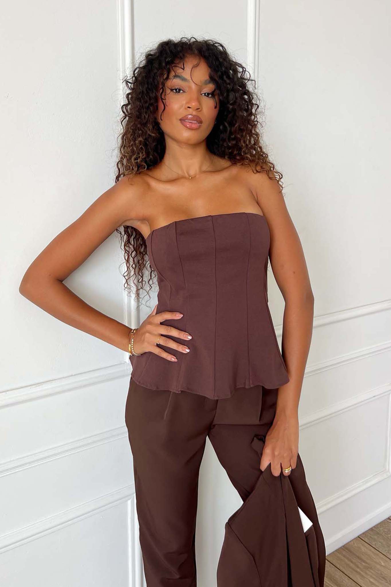 Dawn στράπλες τοπ καφέ Dawn στράπλες τοπ καφέ - Image 1