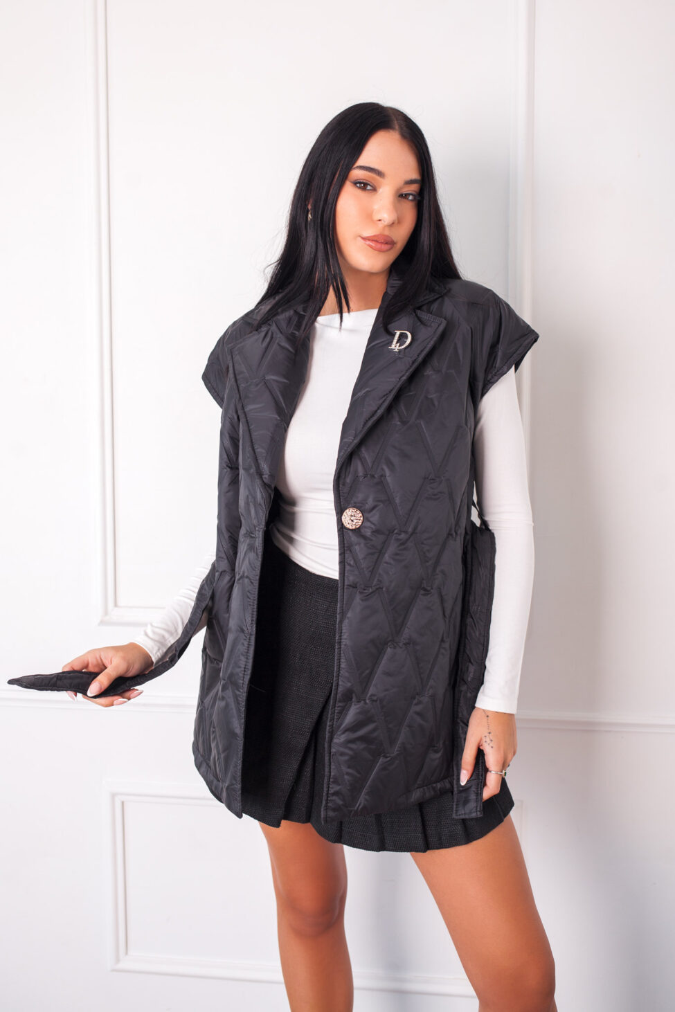 Dona αμάνικο μπουφάν μαύρο - Image 2