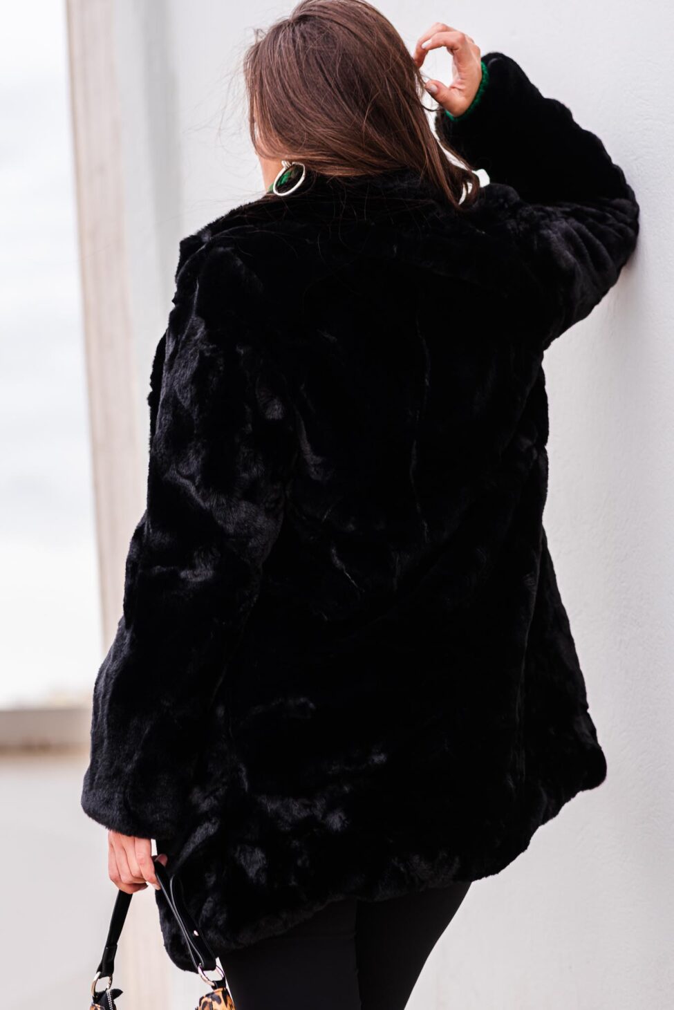 Dover οικολογική γούνα μαύρο - Image 2