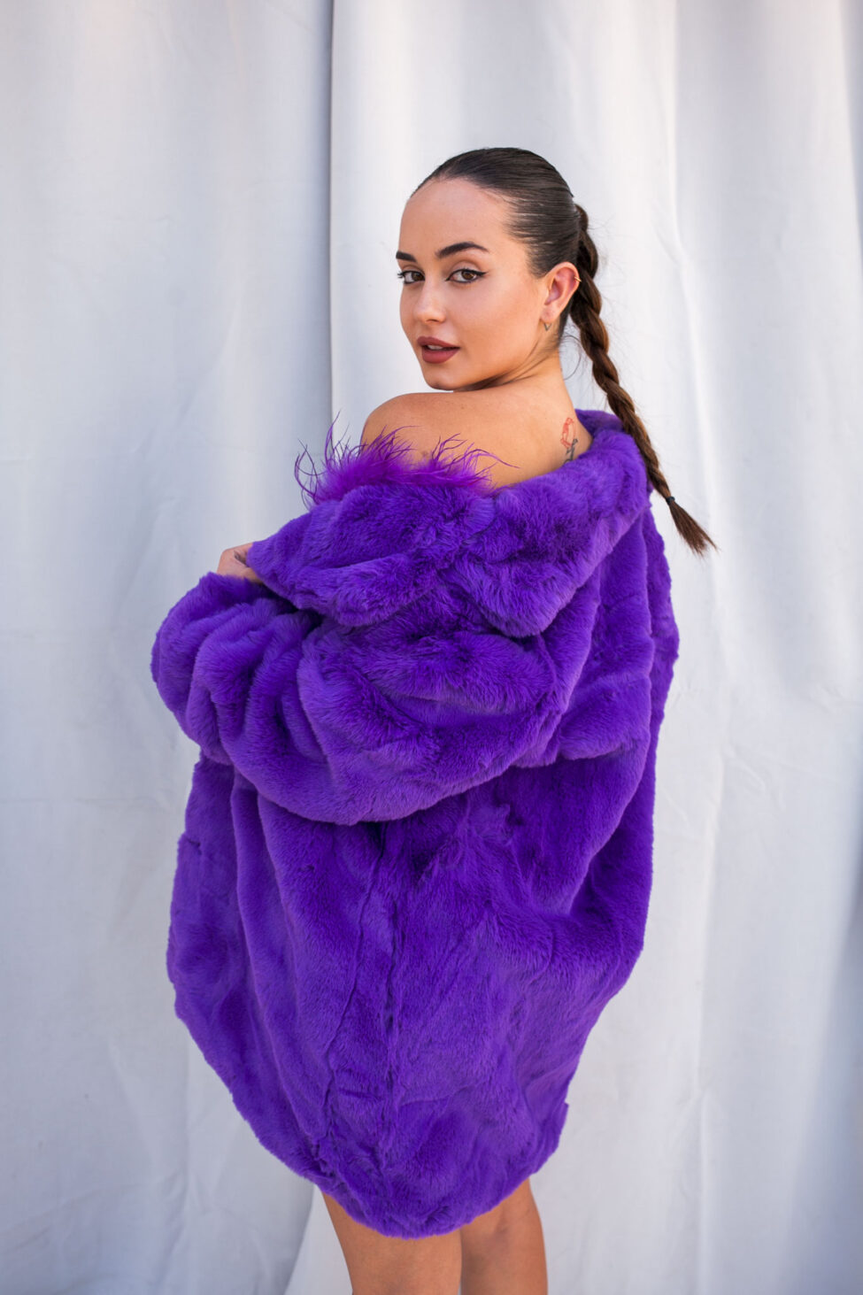 Dover οικολογική γούνα μωβ - Image 3