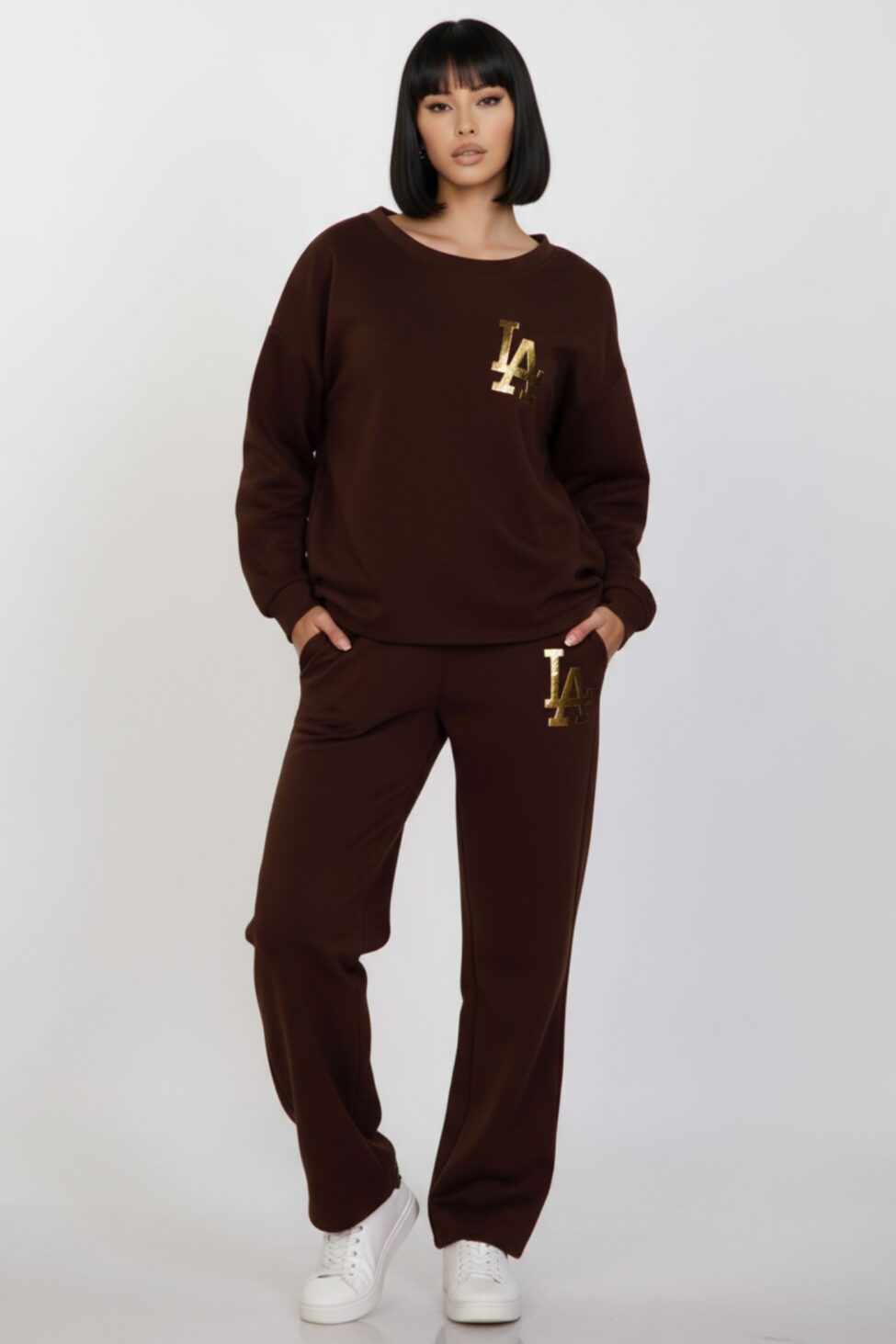 Drift σετ μπλούζα παντελόνι μπορντό - Image 2