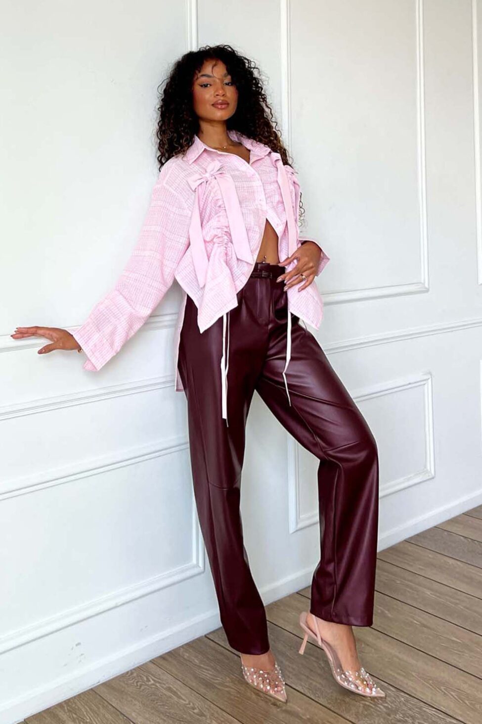 Fleur πουκάμισο καρό ροζ - Image 4