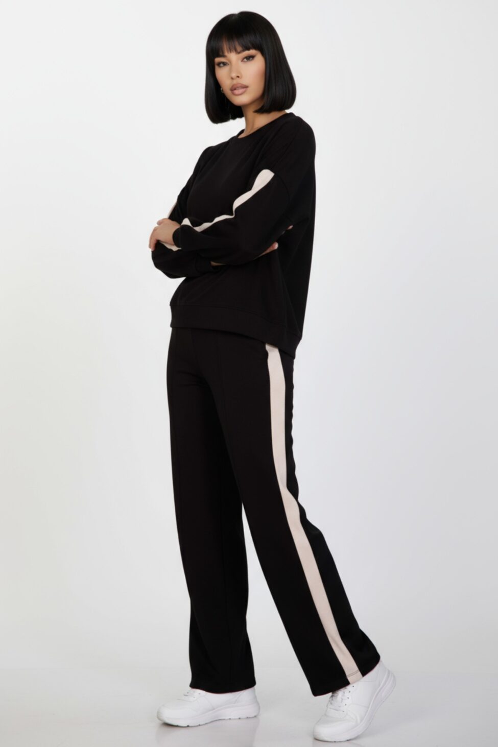 Investment σετ φούτερ φόρμα μαύρο - Image 2