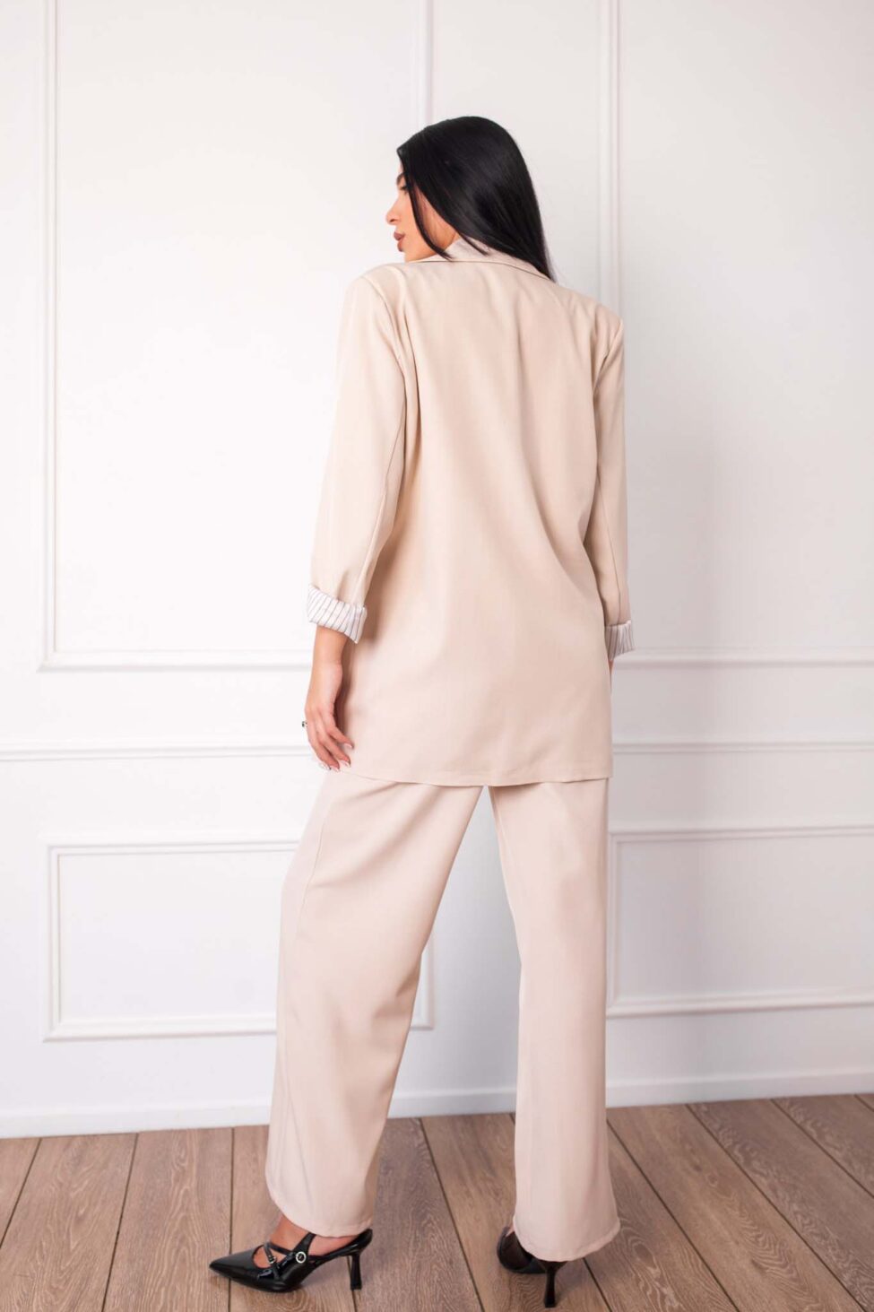 Iryna Σετ σακάκι-παντελόνι εκρού - Image 5