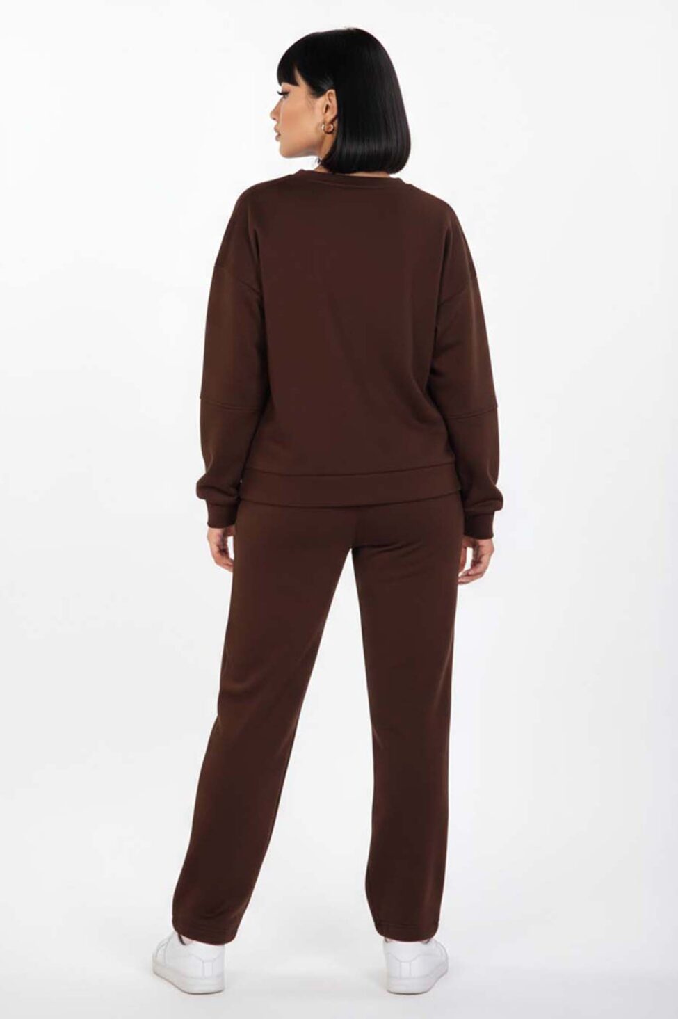 Izzy σετ παντελόνι μπλούζα καφέ - Image 2