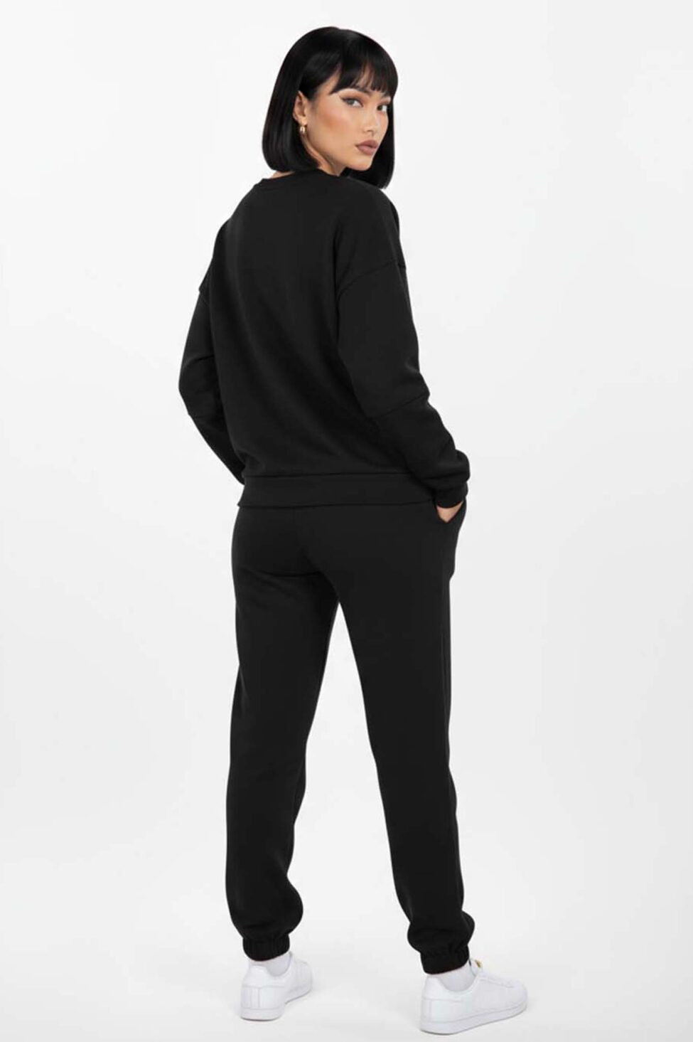 Izzy σετ παντελόνι μπλούζα μαύρο - Image 2