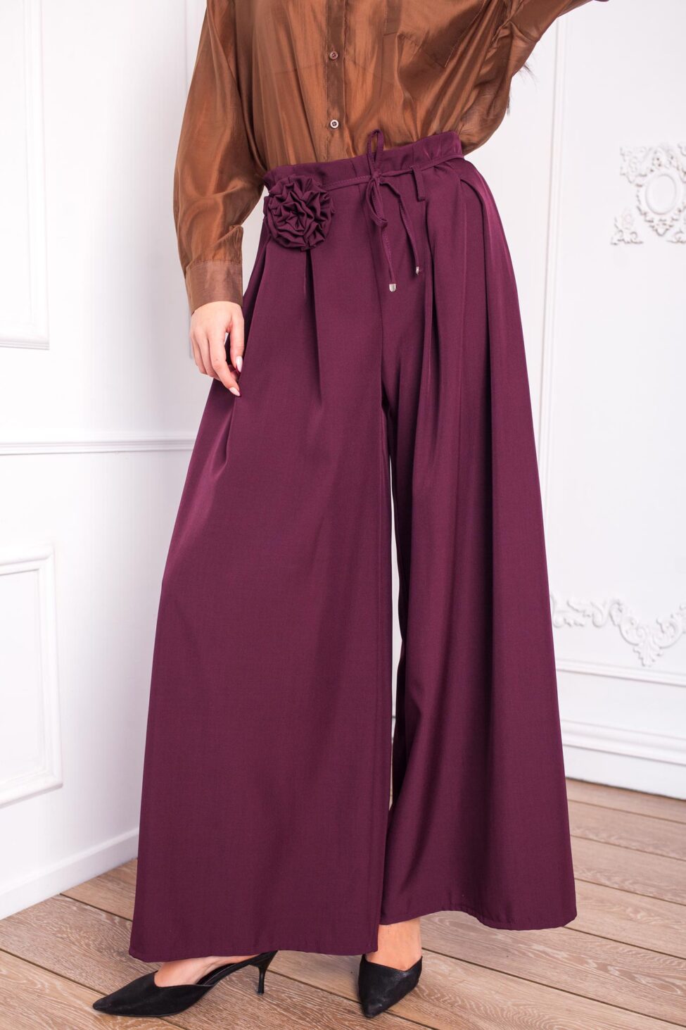 Moana παντελόνα μπορντό - Image 2