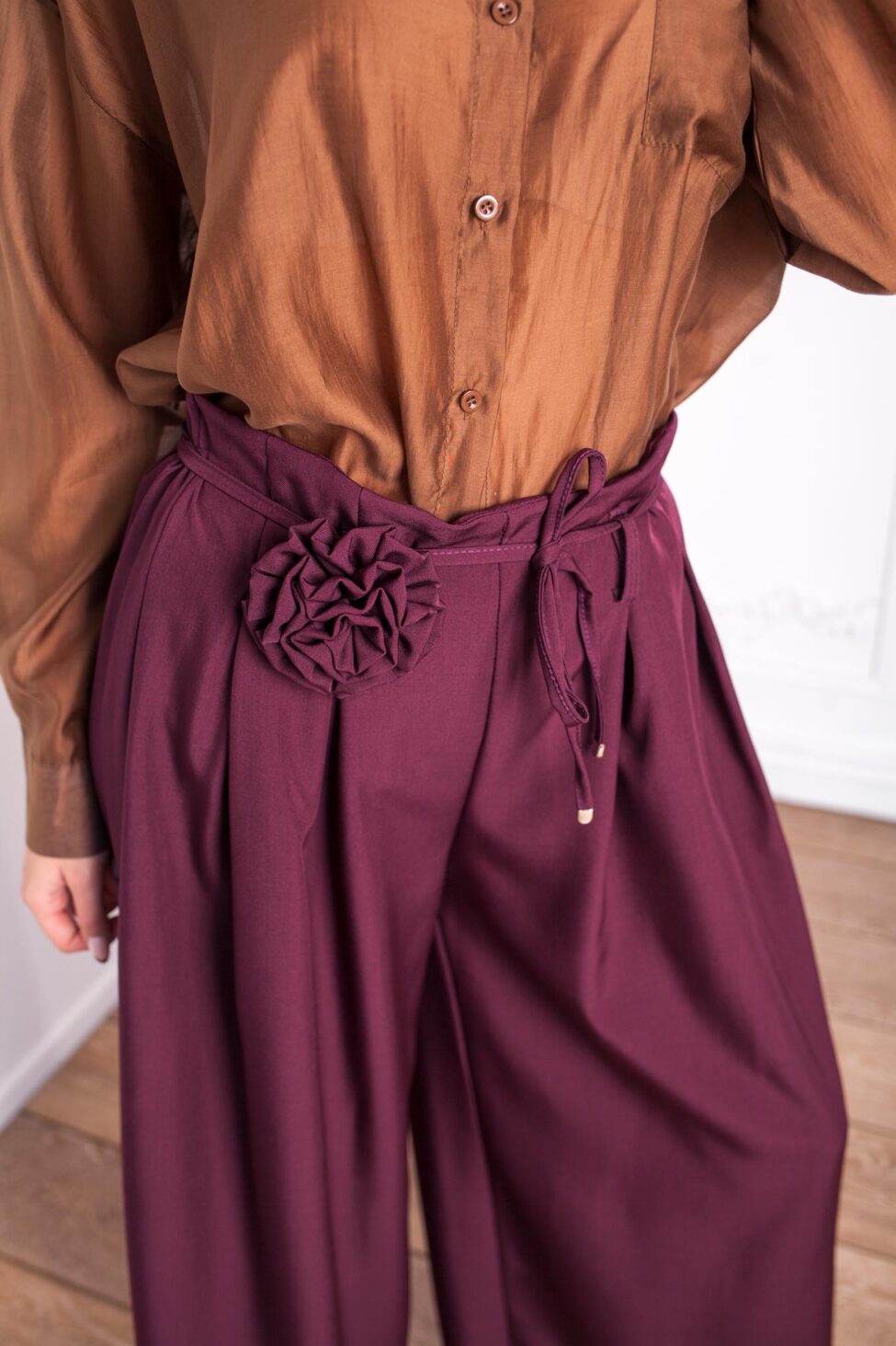 Moana παντελόνα μπορντό - Image 3