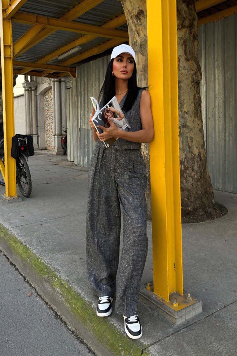 Myrrisca σετ γιλέκο παντελόνι γκρι - Image 3