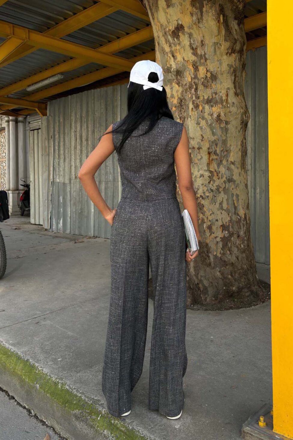 Myrrisca σετ γιλέκο παντελόνι γκρι - Image 5