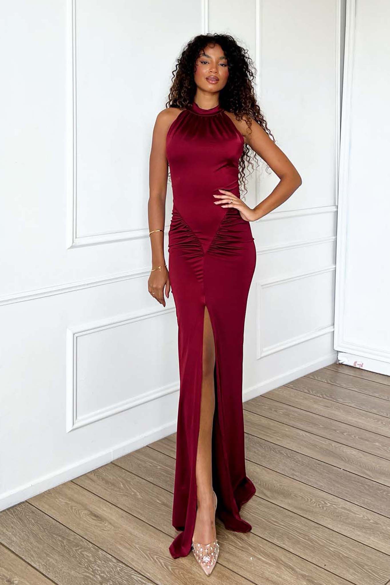 Orchid μάξι φόρεμα μπορντό Orchid μάξι φόρεμα μπορντό - Image 1