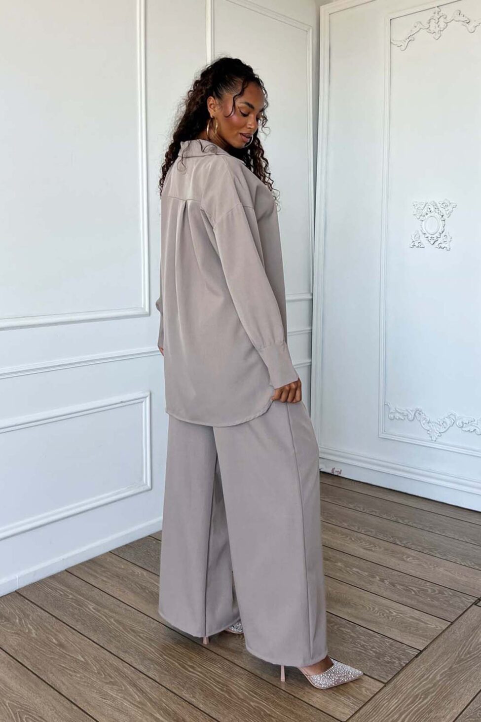Plain σετ πουκάμισο παντελόνι πούρο - Image 2