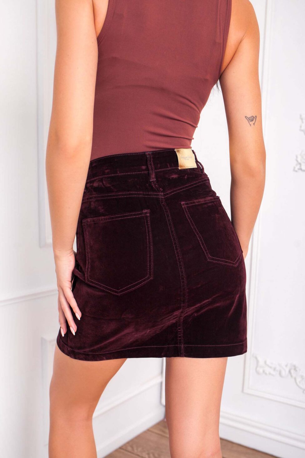 Saphira φούστα μπορντό - Image 3