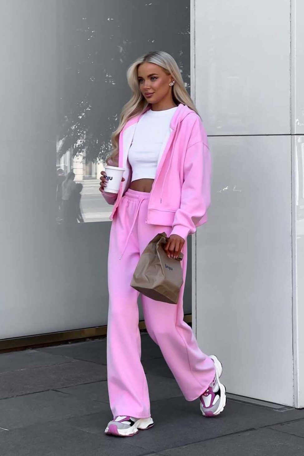 Serenith σετ φούτερ φόρμα ροζ - Image 4