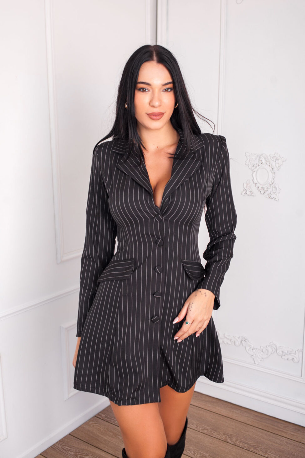 Slither Φόρεμα Με Ρίγες μαύρο - Image 2