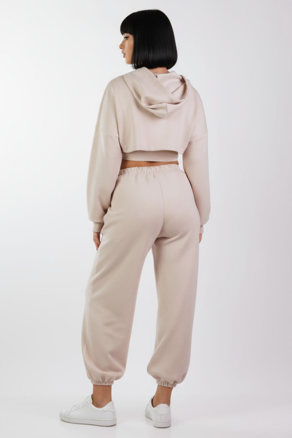 Stay σετ φόρμα φούτερ με παντελόνι μπεζ - Image 2