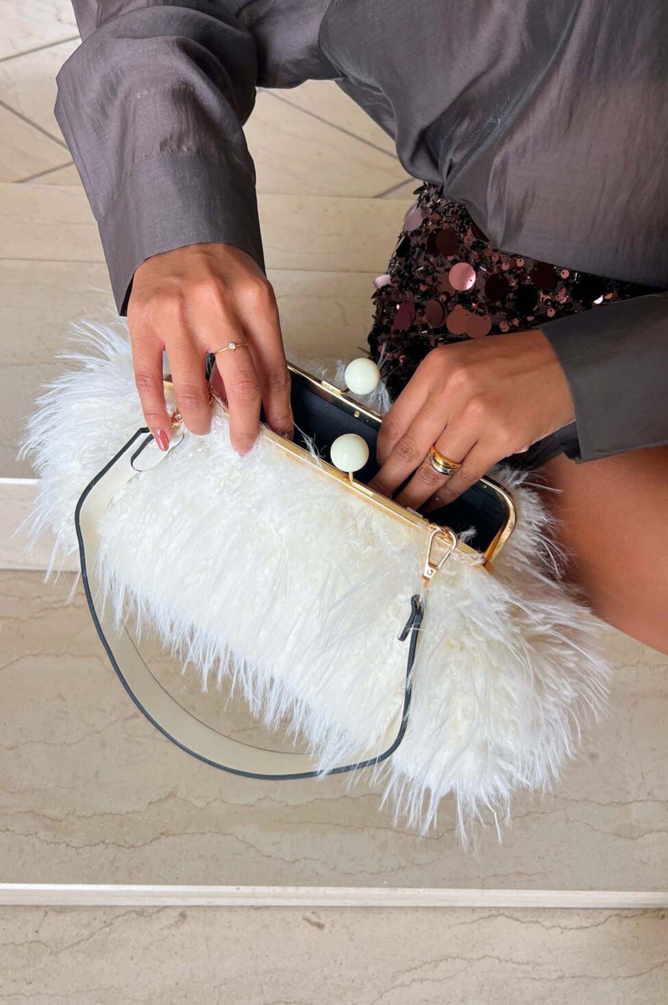 Swan τσάντα λευκό - Image 3