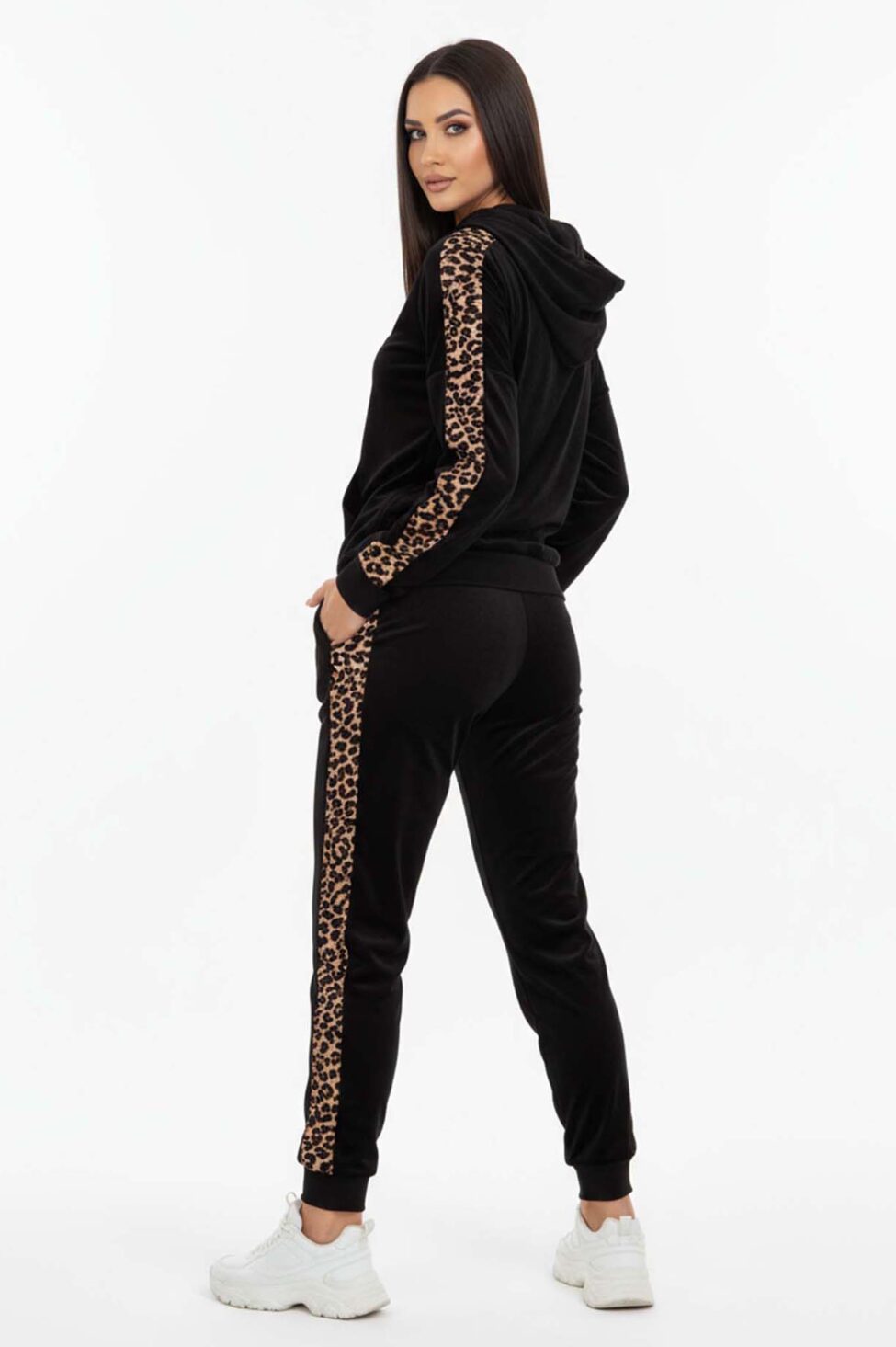 Sync σετ ζακέτα παντελόνι μαύρο - Image 2