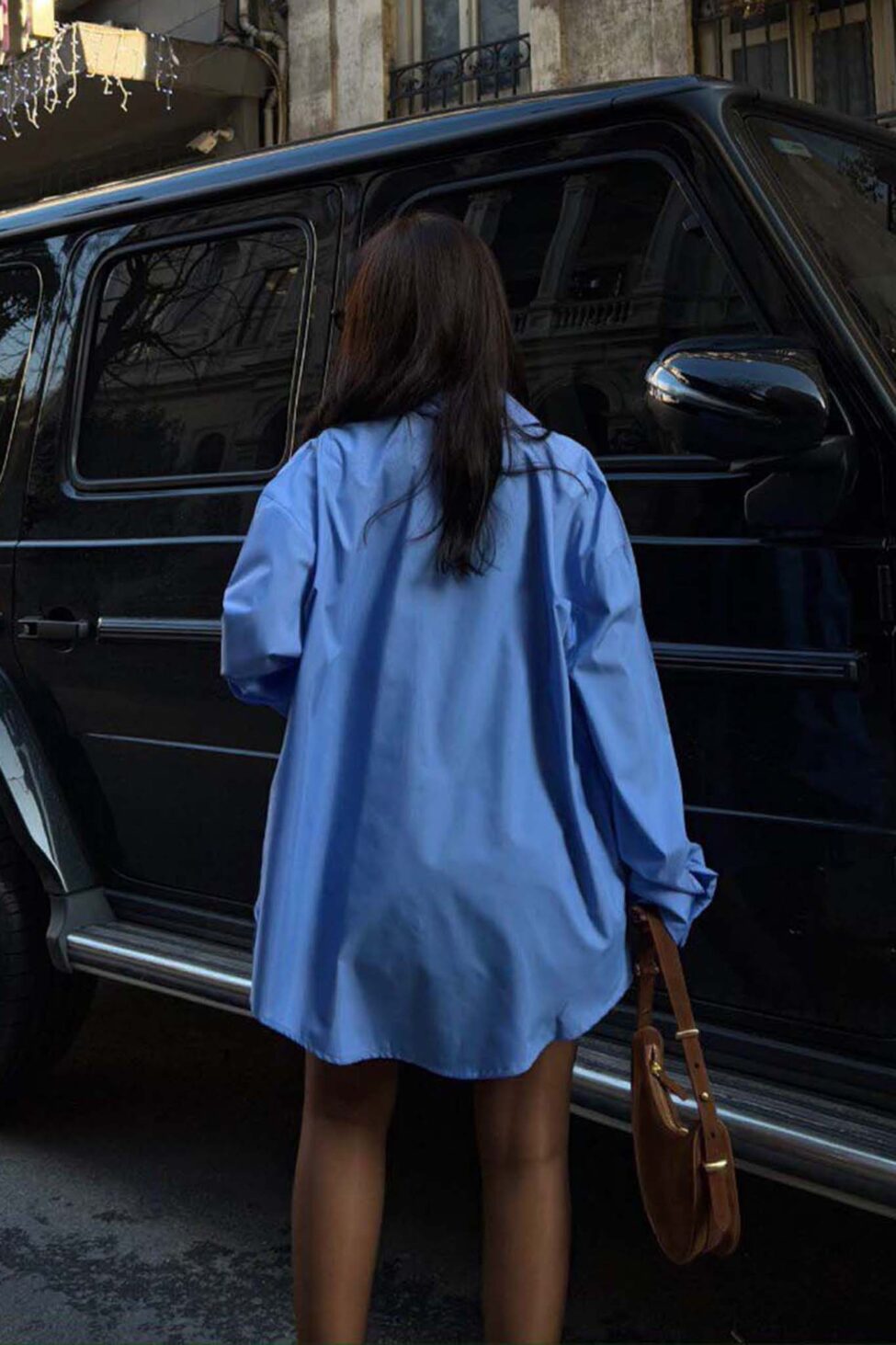 Thyrena πουκάμισο ποπλίνα μπλε - Image 2