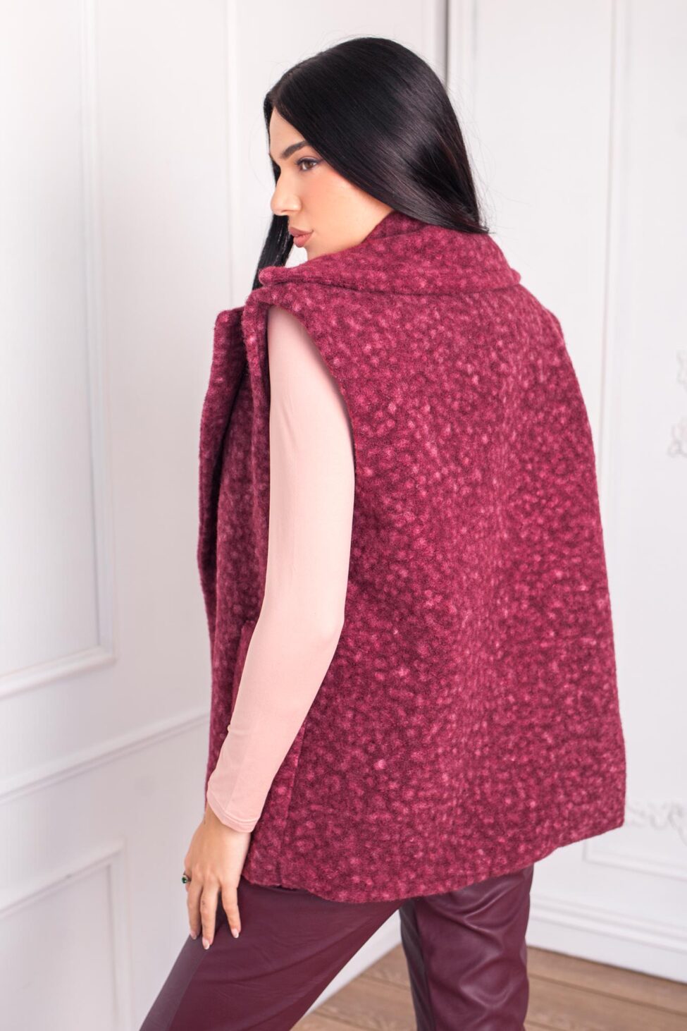 Vogue αμάνικο γιλέκο μπορντό - Image 3