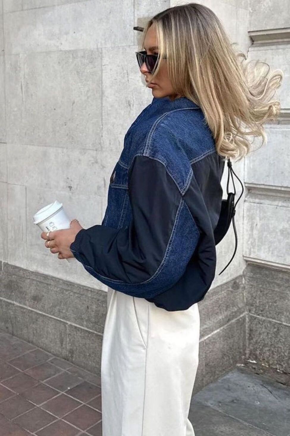 Wasi τζιν bomber τζάκετ μπλε σκούρο - Image 2