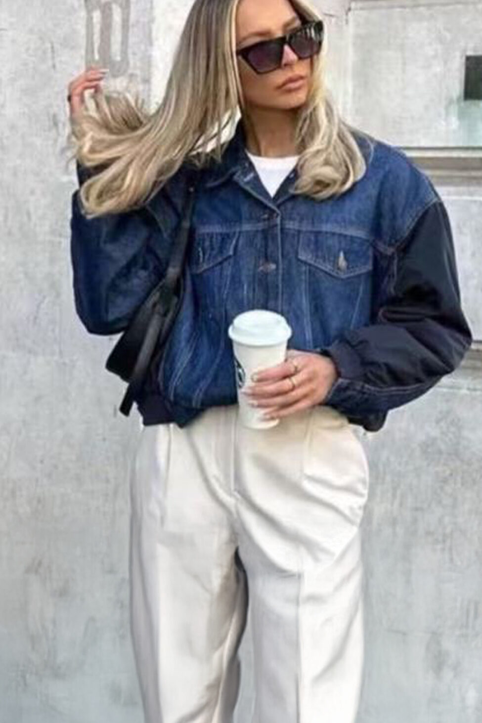 Wasi τζιν bomber τζάκετ μπλε σκούρο - Image 3