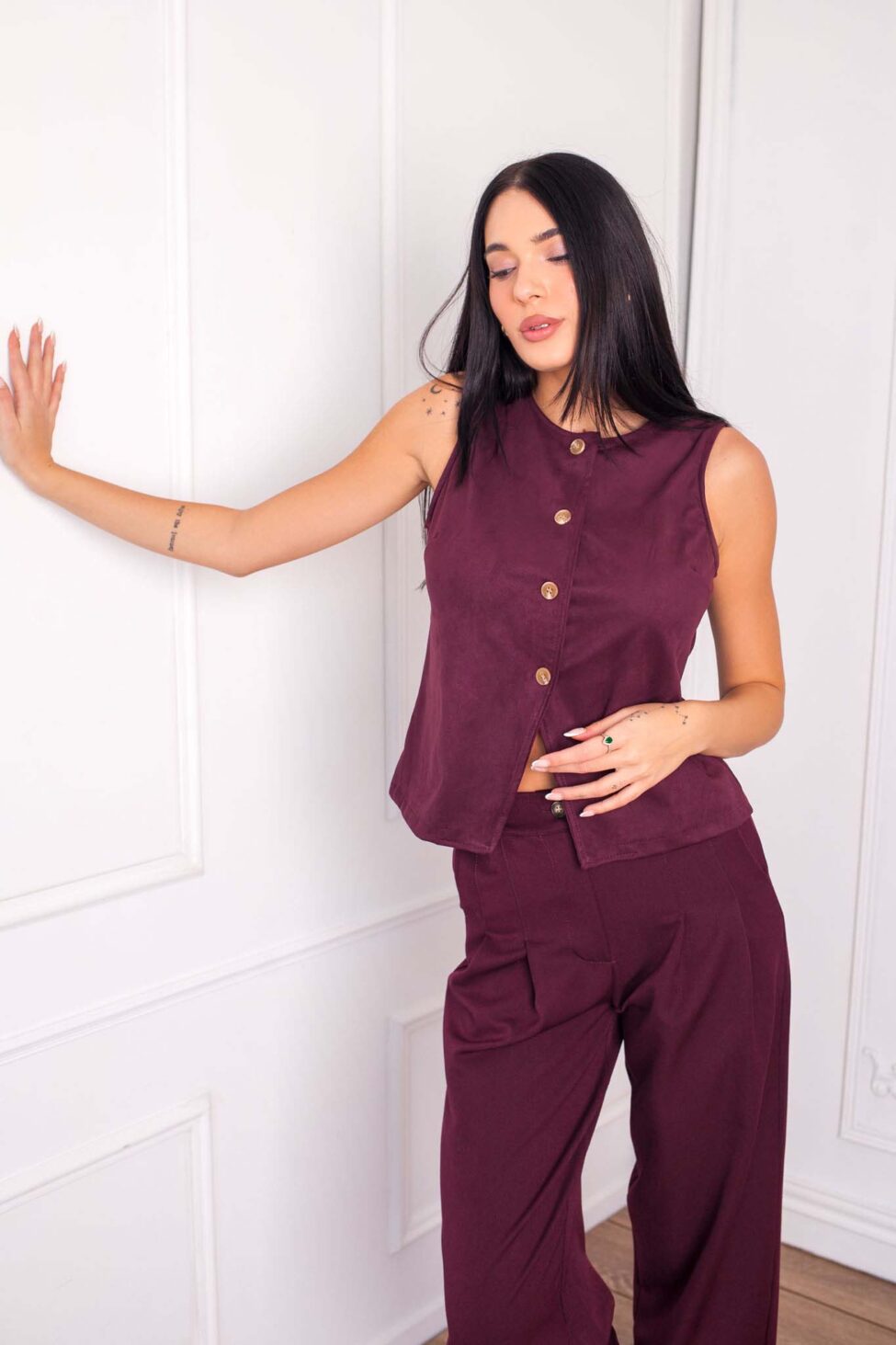 Yvony γιλέκο μπορντό - Image 2