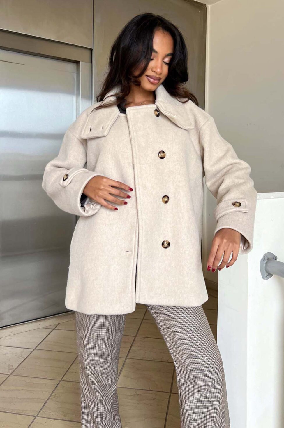 Adora παλτό μπεζ - Image 2