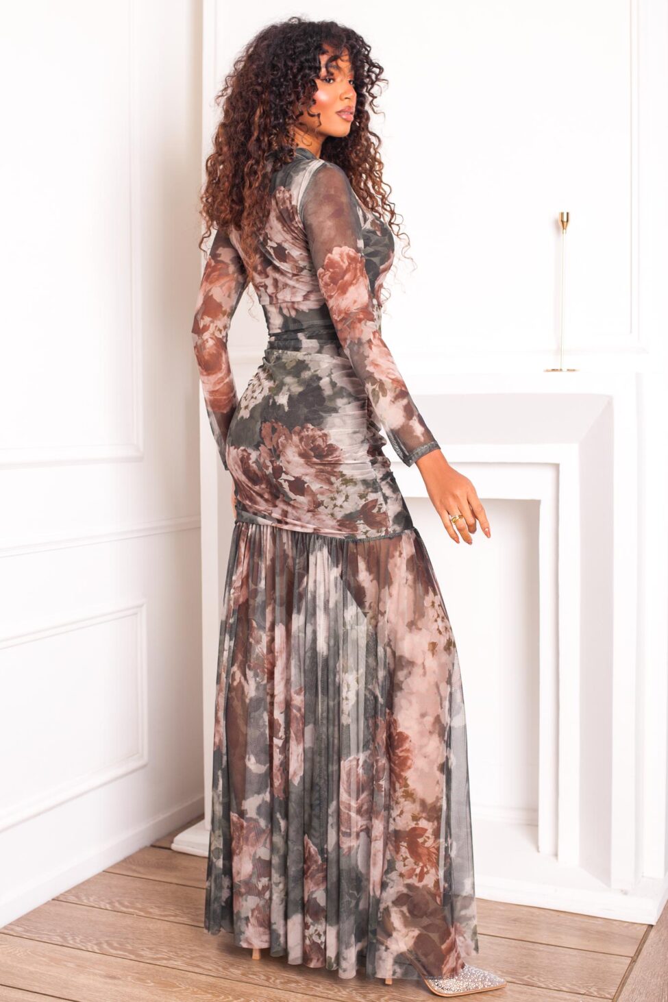 Amalfi μάξι φόρεμα λαδί - Image 2