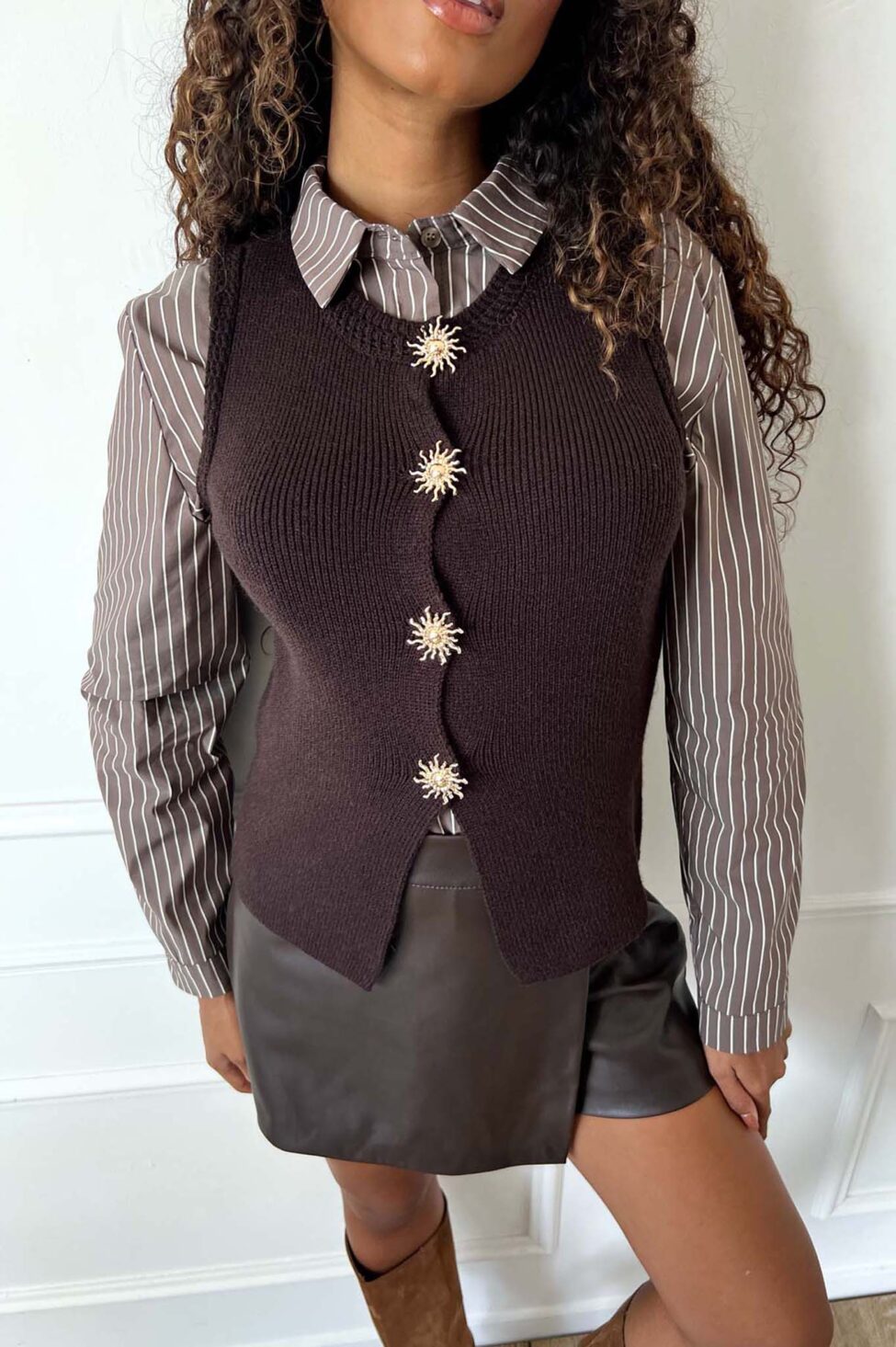 Ander γιλέκο καφέ - Image 2