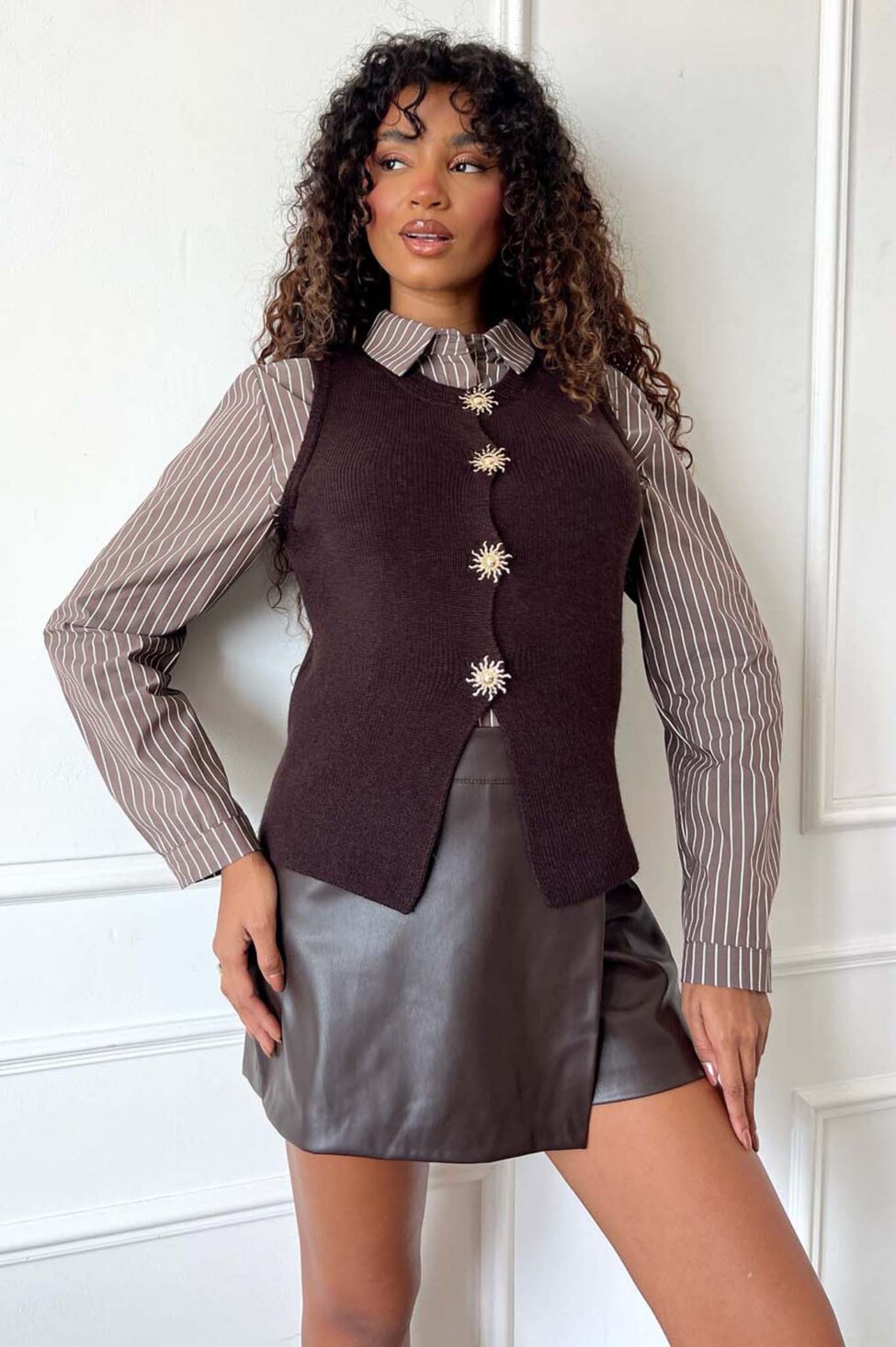 Ander γιλέκο καφέ - Image 3