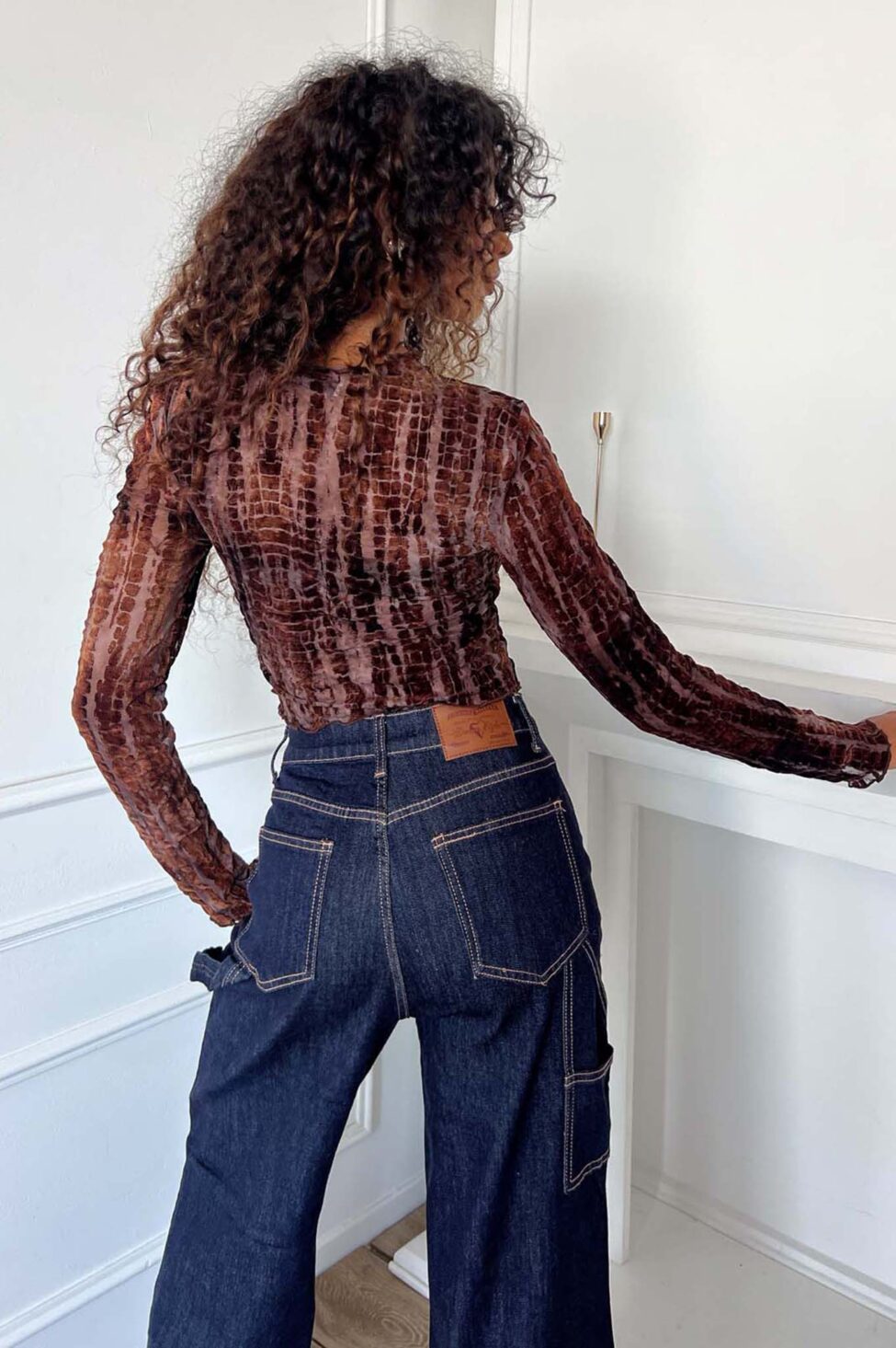 Antonella μπλούζα καφέ - Image 3