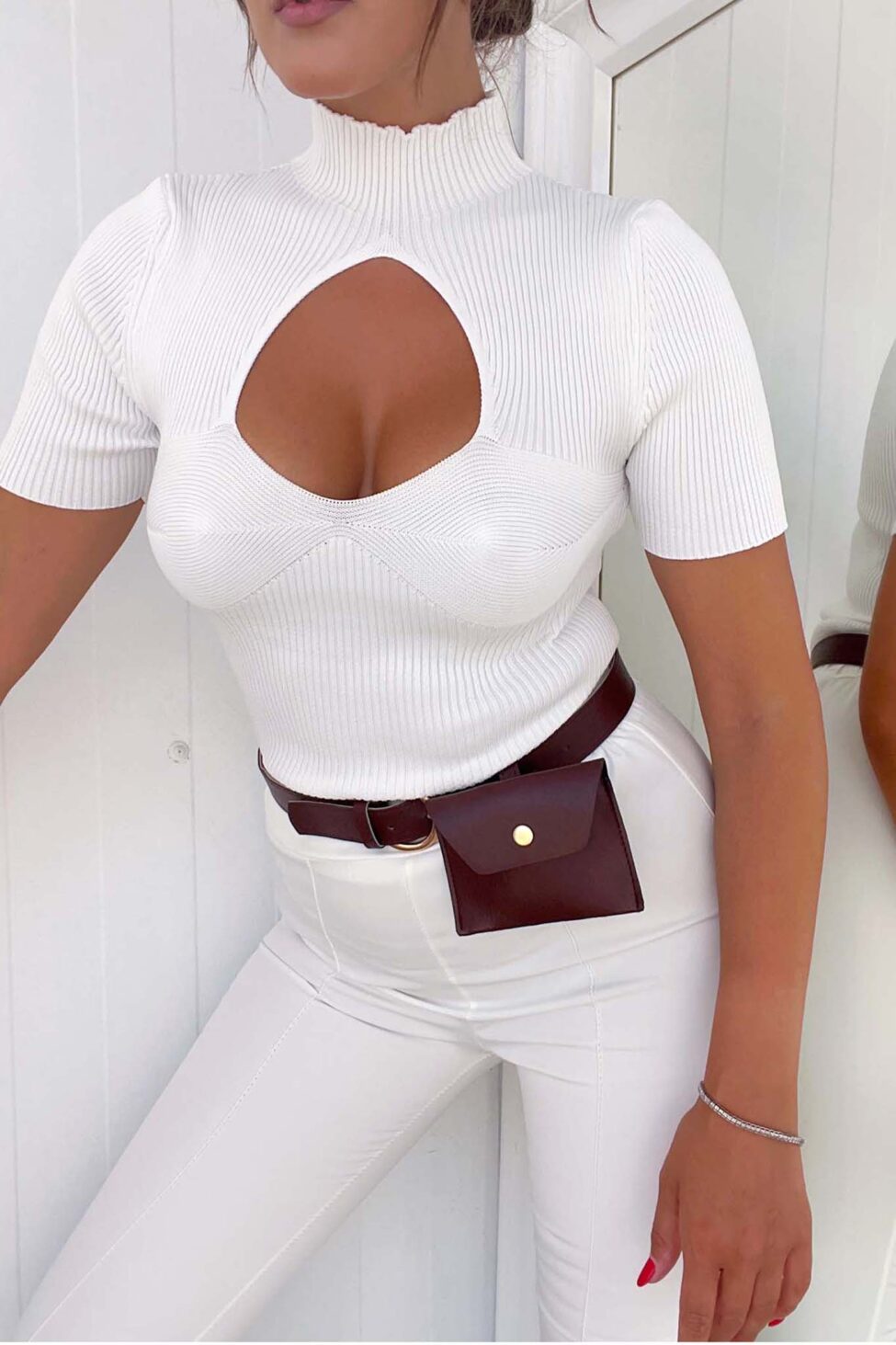 Berta ριπ τοπ λευκό - Image 2