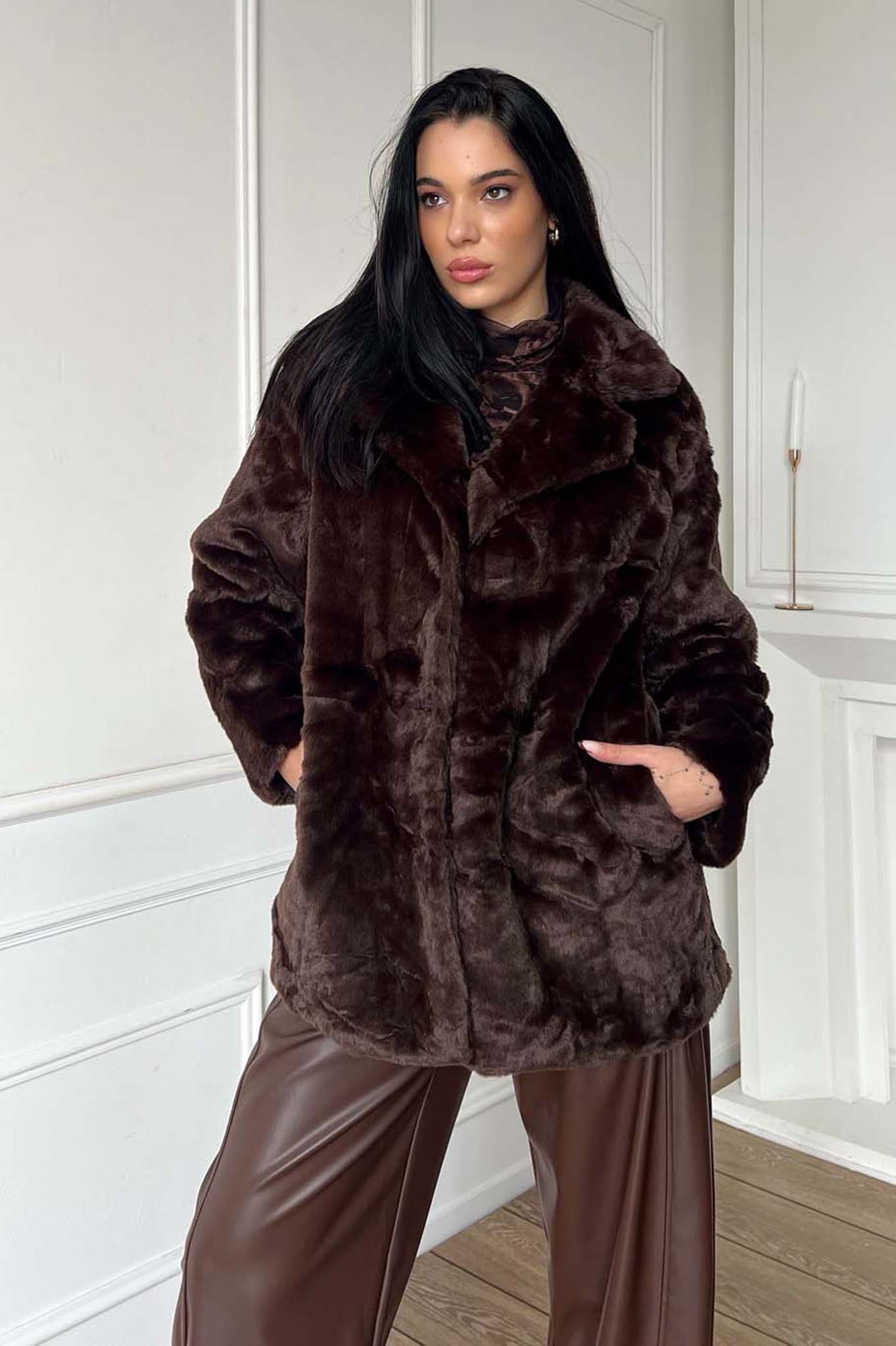 Campbell οικολογική γούνα καφέ Campbell οικολογική γούνα καφέ - Image 1