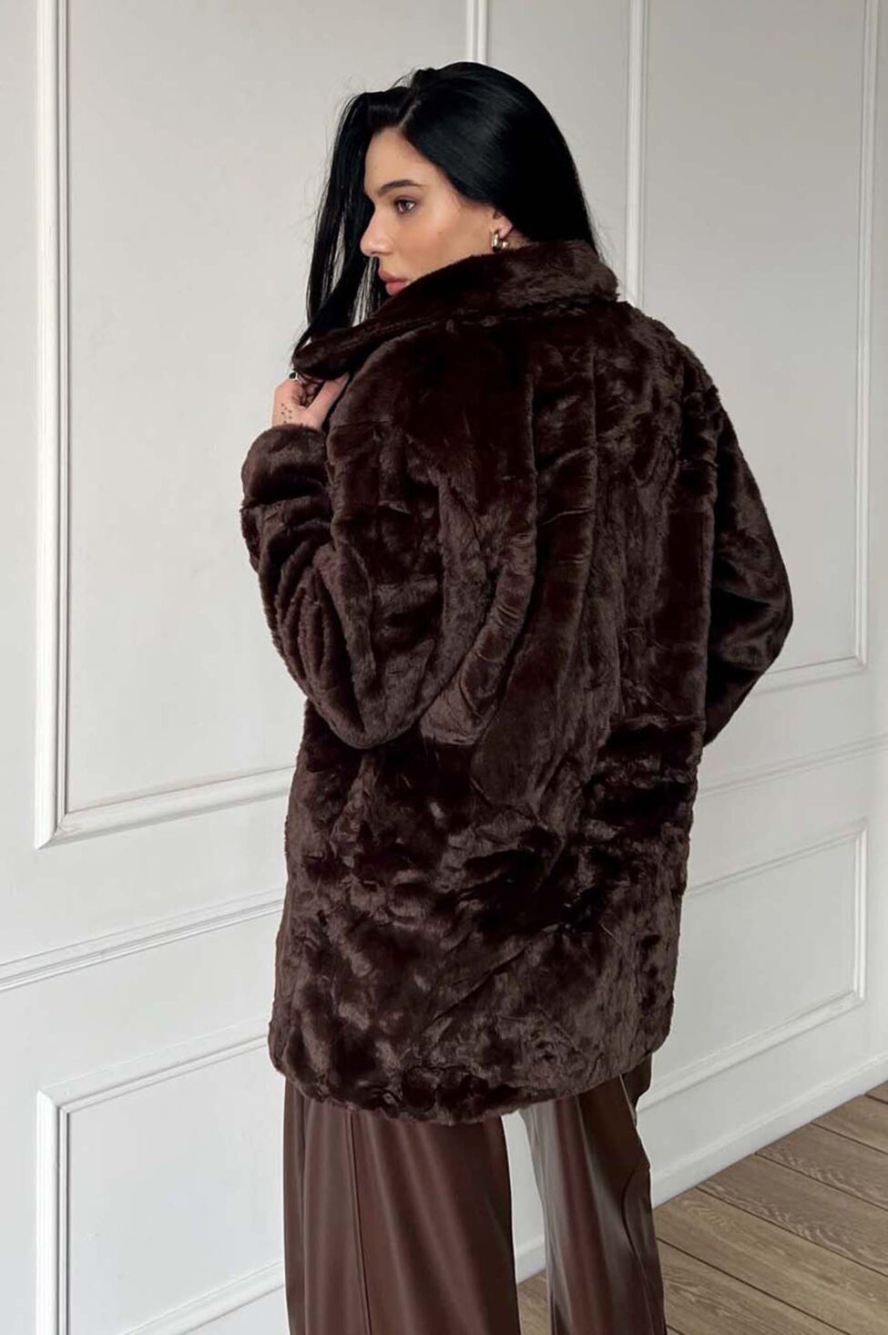 Campbell  οικολογική γούνα καφέ - Image 4